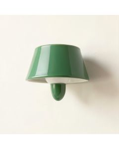 Oak Bridge Wall Sconce Mounted On A Plain Wall - Green (synthetic illustration; no displayed measurements)