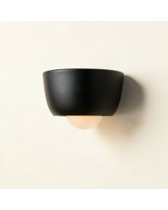 Alder Bend Wall Sconce Mounted On A Plain Wall - Black (synthetic illustration; no displayed measurements)