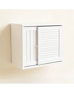 Stone Bend Wall-Mounted Entry Cabinet - White (synthetic illustration; no displayed measurements)