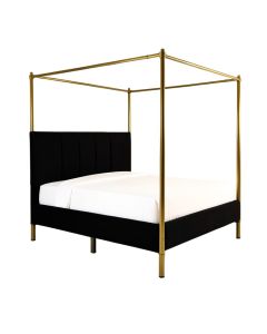 Vanalstyne Queen Upholstered Low Profile Four Poster Bed