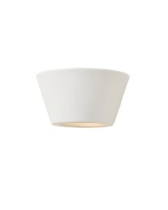 Rowan Crest Wall Sconce Mounted On A Plain Wall - White