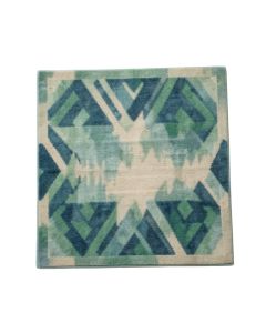 Geometric Ombre Blue/Green/Beige Area Rug (synthetic illustration; no displayed measurements)