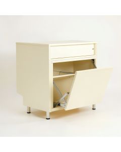 Cliff Crossing Freestanding Pull-Out Hamper Cabinet - Cream (synthetic illustration; no displayed measurements)