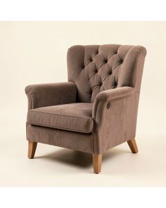 Galesville 29.25 '' Wide Tufted Polyester Wingback Chair (synthetic illustration; no displayed measurements)