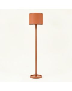 Hazel Arc Floor Lamp With A Plain Fabric Shade (synthetic illustration; no displayed measurements)