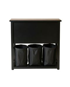 Sage Crest Laundry Sorting Station With Plain Removable Bags - Black