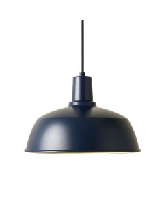 Shore Bend Pendant Light Suspended From One Plain Cable - Navy (synthetic illustration; no displayed measurements)