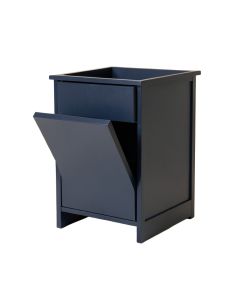 Meadow Crossing Freestanding Pull-Out Hamper Cabinet - Navy