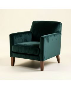 Zellers 26.75 '' Wide Velvet Armchair (synthetic illustration; no displayed measurements)