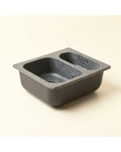 33 '' L X 22 '' W Double Bowl Dual Mount Kitchen Sink (synthetic illustration; no displayed measurements)