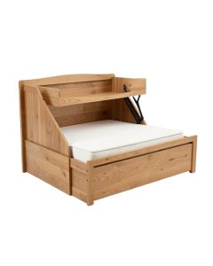 Emil Solid Wood Storage Murphy Bed With Mattress