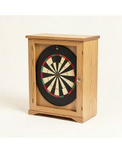 Dart Board Cabinet In Oak (synthetic illustration; no displayed measurements)