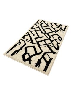 Daventry Geometric Tufted Wool Ivory/Black Area Rug