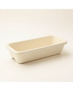 Linden Canyon Empty Railing Planter With Integral Brackets - Ivory (synthetic illustration; no displayed measurements)