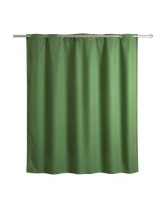 Aspen Edge Shower Curtain Hanging Flat From A Plain Rod - Green (synthetic illustration; no displayed measurements)