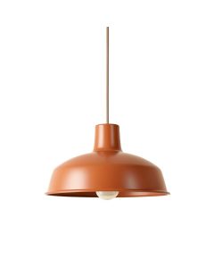Cove Brook Pendant Light Suspended From One Plain Cable - Terracotta (synthetic illustration; no displayed measurements)