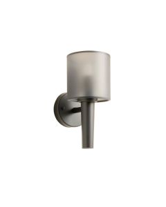 Flint Bridge Wall Sconce Mounted On A Plain Wall - Gray