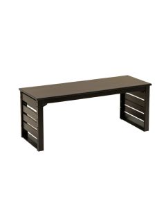 Field Bend Narrow Outdoor Storage Bench - Black