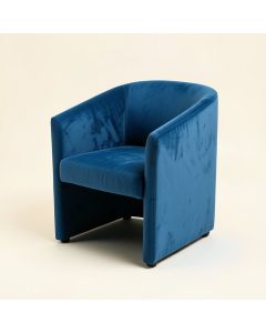 Eddystone Velvet Side Chair In Blue (synthetic illustration; no displayed measurements)