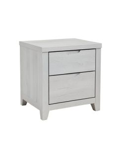 Pacey 2 - Drawer Solid Wood Nightstand In Light Gray (synthetic illustration; no displayed measurements)