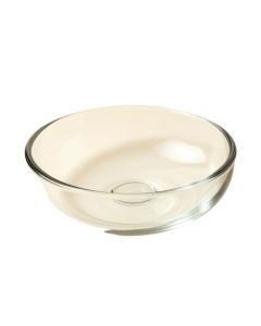 Tempered Glass Circular Vessel Bathroom Sink