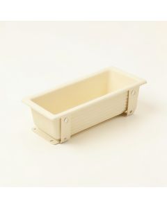 Cove Bluff Empty Railing Planter With Integral Brackets - Ivory (synthetic illustration; no displayed measurements)
