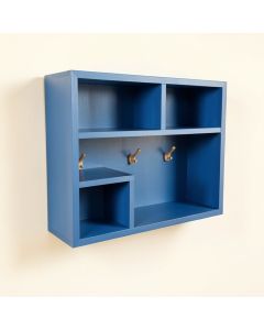Oak Crest Wall-Mounted Entryway Organizer Shelf - Blue (synthetic illustration; no displayed measurements)