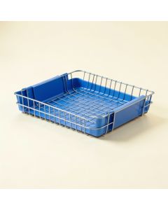 Slate Crest Empty Under-Desk Cable Tray - Blue (synthetic illustration; no displayed measurements)