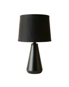 Alder Arc Table Lamp With A Plain Fabric Shade