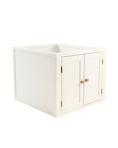 Birch Crossing Empty Furniture-Style Litter Enclosure - White (synthetic illustration; no displayed measurements)