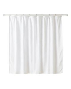 Field Bend Shower Curtain Hanging Flat From A Plain Rod - White (synthetic illustration; no displayed measurements)