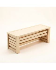 Harbor Crossing Narrow Outdoor Storage Bench - Beige (synthetic illustration; no displayed measurements)