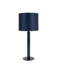 Laurel Crossing Floor Lamp With A Plain Fabric Shade - Navy