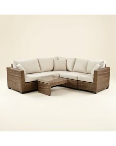 Dupalais Outdoor 5 Piece Sofa Seating Group With Cushions (synthetic illustration; no displayed measurements)