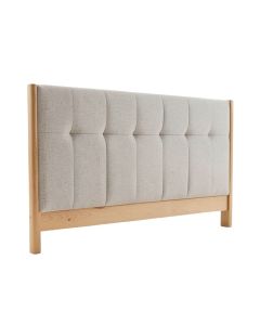 Rosecrans Nail Button Notched Linen Upholstered Panel Headboard (synthetic illustration; no displayed measurements)