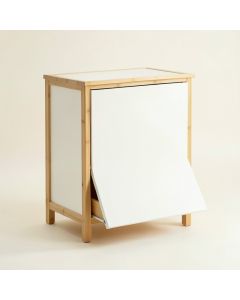 Glen Bluff Freestanding Pull-Out Hamper Cabinet - White (synthetic illustration; no displayed measurements)