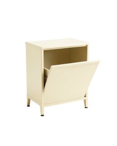 Shore Canyon Freestanding Pull-Out Hamper Cabinet - Ivory