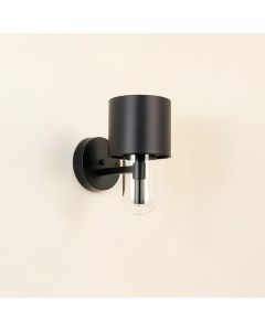 Clay Canyon Wall Sconce Mounted On A Plain Wall - Black (synthetic illustration; no displayed measurements)