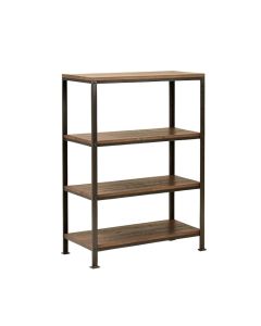 Ranallo 3-Tier Rustic Industrial Wood And Metal Etagere Bookcase (synthetic illustration; no displayed measurements)