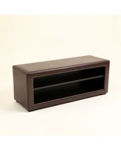 Lara Faux Leather Shelves Storage Bench (synthetic illustration; no displayed measurements)