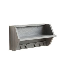 River Crest Wall-Mounted Entryway Organizer Shelf - Gray (synthetic illustration; no displayed measurements)