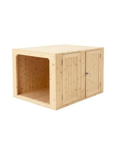 Alder Edge Empty Furniture-Style Litter Enclosure - Beige (synthetic illustration; no displayed measurements)