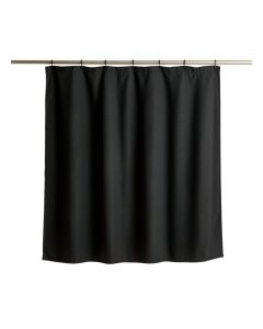 Ridge Bluff Shower Curtain Hanging Flat From A Plain Rod - Black (synthetic illustration; no displayed measurements)
