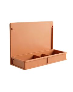Harbor Bend Empty Wall-Mounted Tool Organizer Panel - Terracotta (synthetic illustration; no displayed measurements)