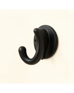 Bay Bluff Wall-Mounted Robe Hook - Black (synthetic illustration; no displayed measurements)