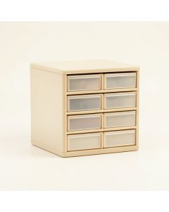 Cliff Dell Small-Parts Storage Drawer Cabinet - Beige (synthetic illustration; no displayed measurements)