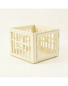 Ash Bridge Empty Furniture-Style Pet Crate - Cream (synthetic illustration; no displayed measurements)