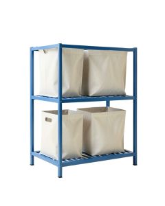 Pine Crest Laundry Sorting Station With Plain Removable Bags - Blue