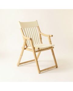 Dawn Canyon Folding Outdoor Chair - Cream (synthetic illustration; no displayed measurements)