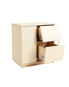 Hill Branch Freestanding Pull-Out Hamper Cabinet - Ivory (synthetic illustration; no displayed measurements)